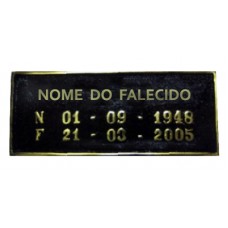 Placa sem Foto com Friso Reto